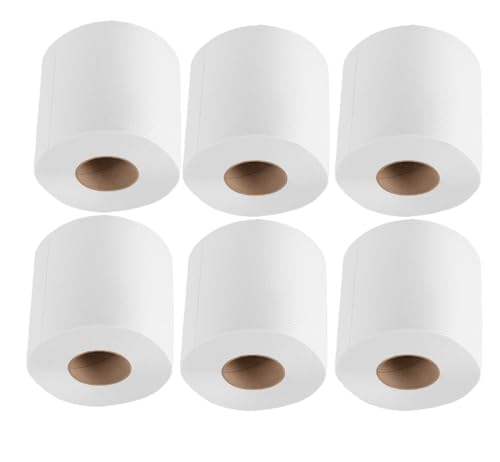 Centrefeed Paper Towel Rolls – White, 2-Ply High Absorbency Kitchen Roll, Embossed Blue Rolls 6 Pack for Commercial & Domestic Cleaning