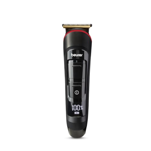 Beurer MN9X Multigroomer Men's Trimmer|Stainless Stee1 Blade with Titanium Coating|11-in-1 Complete kit for Beard,Hair,Ear,Nose|Waterproof|Battery Ope