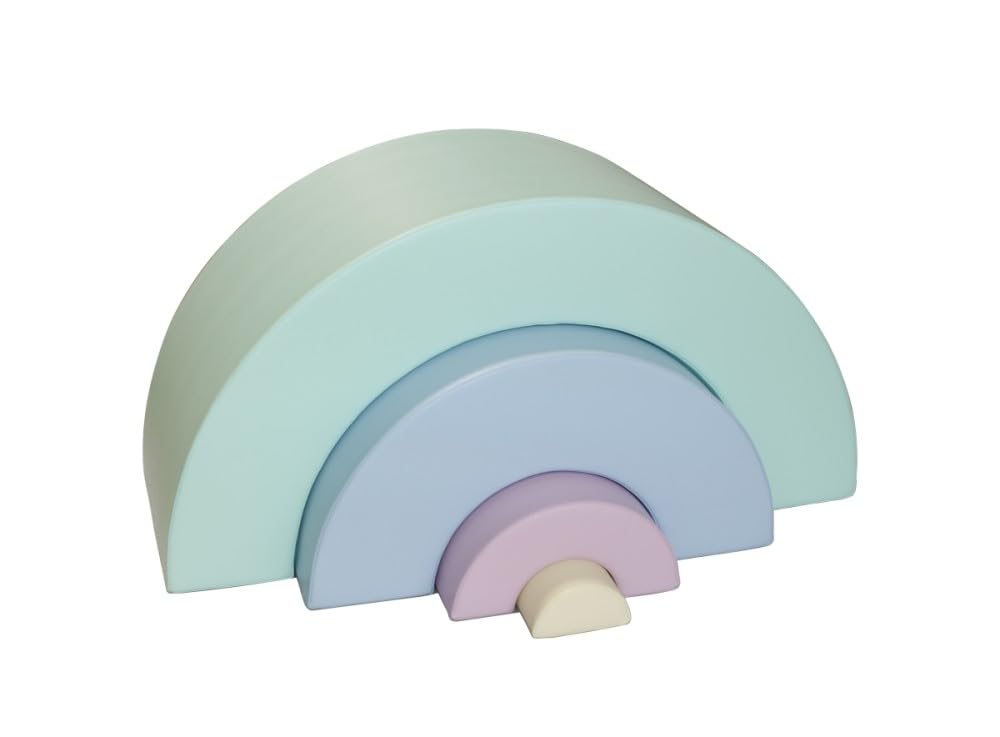 IGLU Soft PlayTunnel Set 4 XXL Foam Shapes Indoor Equipment for Activity Large Soft Toys (Rainbow)