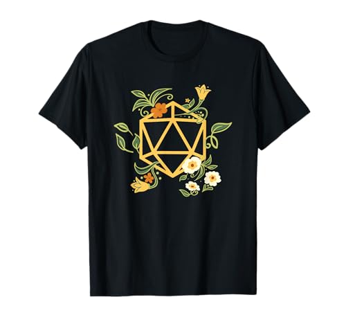 Geeky Polyhedral D20 Dice Set Plant Nerdy T-Shirt T-Shirt