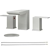 BESy Bathroom Faucet 3 Holes Two Handles Lavatory Vanity Sink Faucet Widespread 8 Inch Bathroom S...