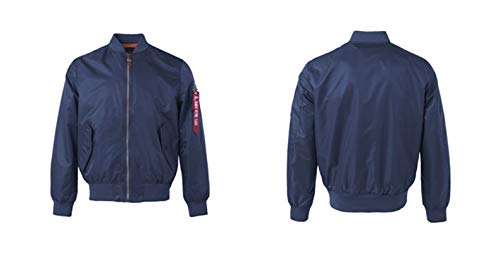 Image of CORIRESHA Mens NASA Embroidery Badge Slim Fit Bomber Jackets Zipper Windbreaker
