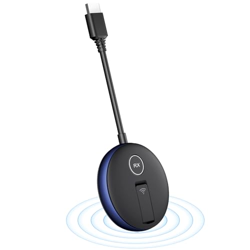 Wireless hdmi Receiver,Support 1080P HD Picture,100FT Transmission,2.4G/5G,Suitable for Computer/Phone/TV Box to Transmit Streaming Video to TV -Blue?1 Receiver?