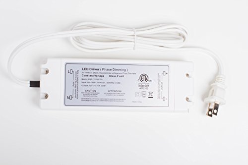 Image of 12v ETL Listed Triac Dimmable Driver Transformer Constant Voltage Power Supply for LED Strip Light Control by AC Wall Dimmer (12v 50w ETL Listed)