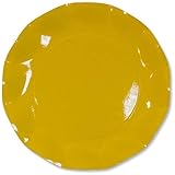 EX.TRA. Platos llanos de papel de pétalos amarillos 24 cm 10 unidades