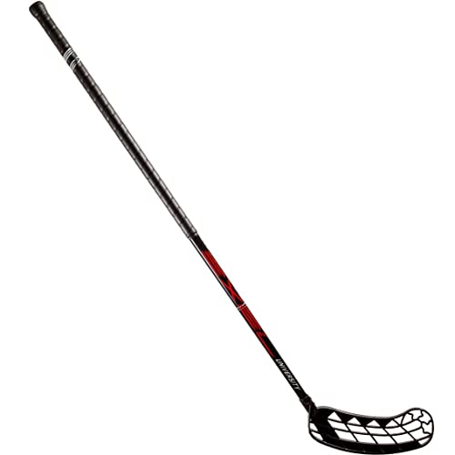 EXEL Floorball Hockey Stick University Black - Perfect for Indoor Use (75 cm, Left)