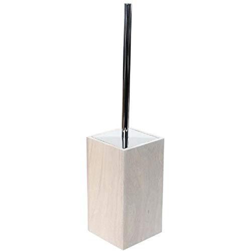 Image of Gedy Papiro Square White Toilet Brush Holder, White