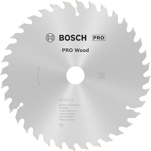 Bosch 1x PRO Wood Kreissägeblatt, 165 x 1,7 x 20 mm, T36