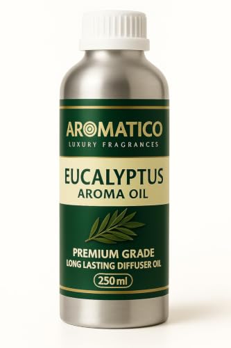 Image of AROMATICO Eucalyptus Diffuser Oil with Strong, Long-Lasting Aroma. Premium Aroma Oil for Homes, Offices & Showrooms. Aromatherapy, Diffusers, Air Purifiers, Vaporizers - 250ML