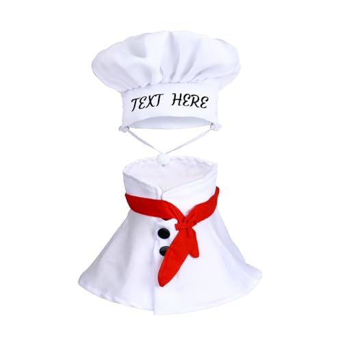 Disfraz personalizado chef para perro con gorro y babero