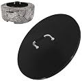 28" Universal Fire Pit Metal Cover for Round Patio Fire Pit, Fire Pit Snuffer Lid, Firepit Covers Round Metal, Round Fire Pit Insert Lid with 2 Handles Rust Resistant Coated Steel Fire Pit Ring Cover