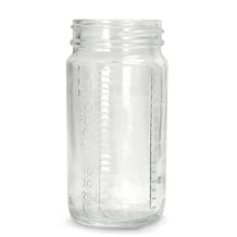 Qorpak GLA-00843 Clear Glass Graduated Medium Round Bottle Beaker with 38-400 Neck Finish, 42mm Diameter x 83mm Height, 2oz Capacity Case of 48