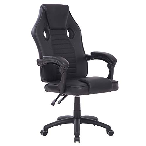 MECOLOR Office Chairs Gamer Chairs Desk Chair (Black)