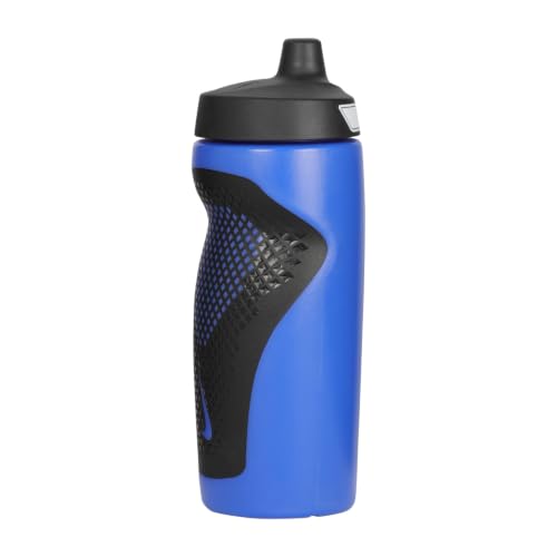 Image of Nike REFUEL Bottle Grip 18 OZ, Blue /Black /White, SQUEEZABLE Sipper Bottle 532 ml