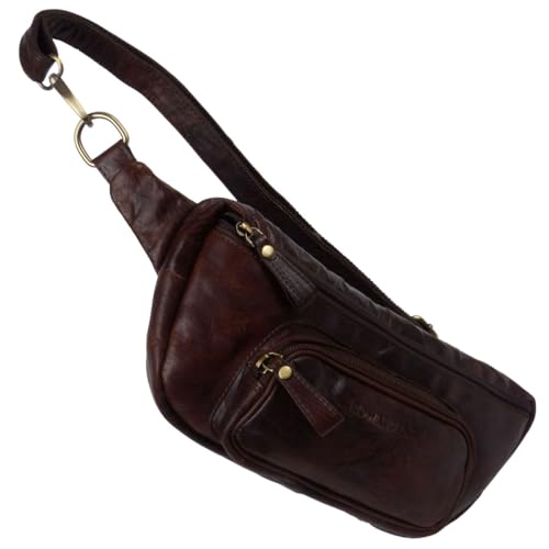 Sac à bandoulière en cuir Rowallan of Scotland marron pour homme et femme