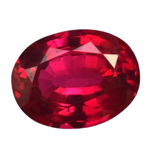 Rubis naturel ovale pour fabrication de bijoux, pierre précieuse à facettes