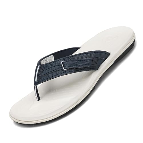 SAGUARO Chanclas de verano para hombre, para piscina, playa, playa, tallas 39 46, azul oscuro, 40 EU