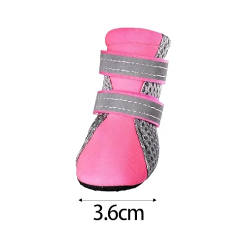 Ｂｅｓｇａ Sapatos Antiderrapantes para Cães, 4 Peças, Malha Respirável, Sola Macia, para Cães Pequenos,