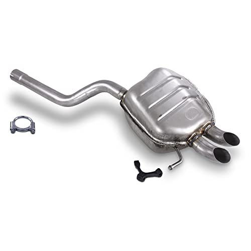 BESTPRICE Auspuff Schalldämpfer Set 1x Endschalldämpfer, mit Montagematerial Kompatibel mit SKODA OCTAVIA 2 (1Z3), OCTAVIA 2 Kombi (1Z5), VW GOLF 5 Variant (1K5), JETTA III (1K2)