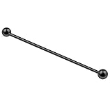MATIGA Piercing de Piercing de Piercing de Piercing para el cartílago de la Oreja, Calibre 14, 1,6 mm, Color Negro anodizado, 5 mm, más Opciones