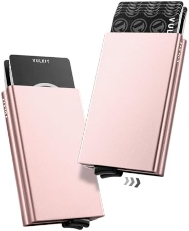 VULKIT Pop Up Card Holder Minimalist Card Case RFID Blocking Double Slim Aluminum Metal Case for Men or Women | Slim, Minimalist, RFID Blocking, Mini, Case