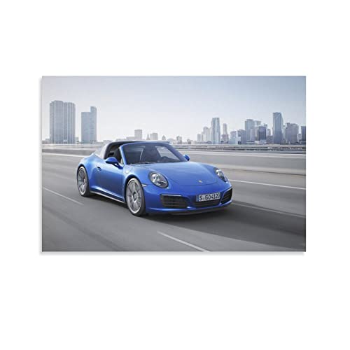Poster per auto Porsche 911 Targa Poster decorativo su tela, per soggiorno, camera da letto, 30 x 45 cm