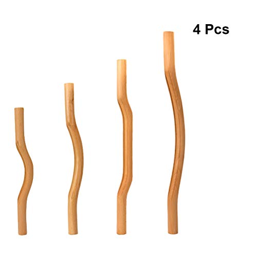 Preisvergleich Produktbild GESUND Holz Trigger Point Schulter Massagegerät Nackenmassagegerät Manuelle Selbstmassage Werkzeug Tiefe Gewebe Massage Werkzeug für Muskel Nacken Schmerzlinderung 4 Stücke
