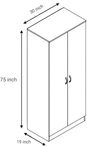 Image of 2 Door Wardrobe with Drawers and Multiple Shelf and Storage for Bedroom