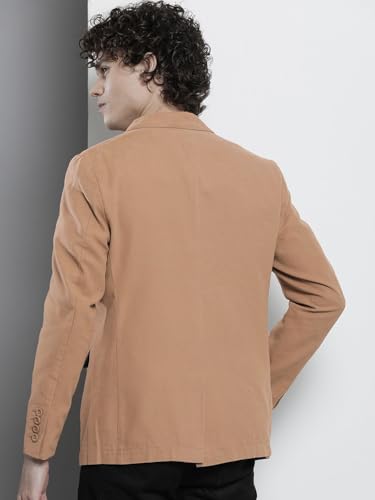 Image of The Indian Garage Co Men Slim Fit Solid Single Breasted Blazers