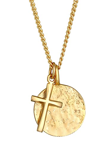 Collier homme argent Kuzzoi : idée cadeau idéale avec pendentifs croix et rond or