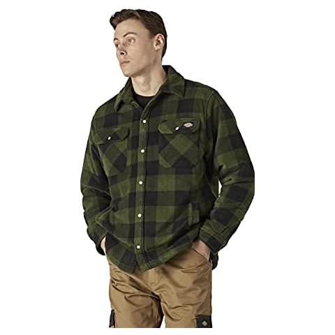 Dickies - Camisa térmica acolchada para trabajo, S, verde Cover