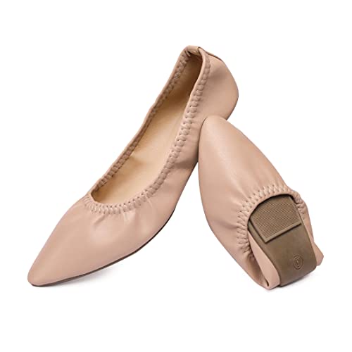 Image of Women's Ballet Flat Slip On Flats - Classic Casual Dress Shoes, Foldable Portable Travel Ballet Walking Shoes