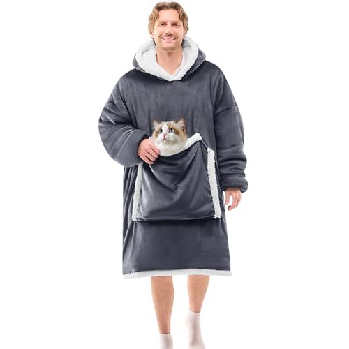 JOYWOO Oversized Wearable Blanket Hoodie,Cat lovers...