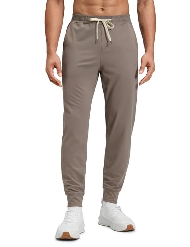 CRZ YOGA Performance Joggers for Men 29 - Breathable Sweat-Wicking Workout Athletic Casual Pants with Pockets Cliff Ash Medium