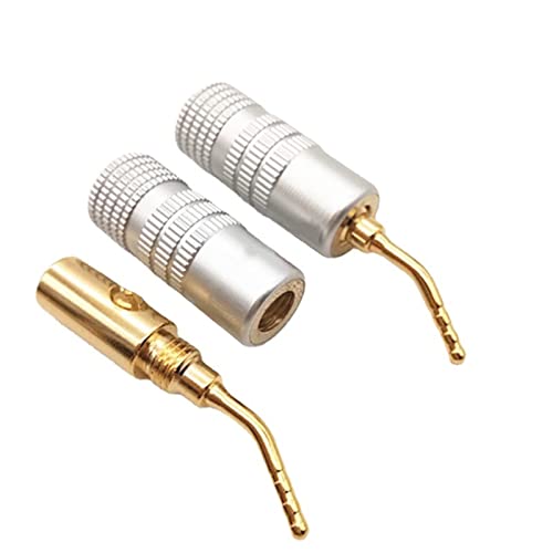 WANGCL 4 Pack Gold Plated 2mm Banana Plug Screw Type Audio Speaker Pin Plugs Cable Connector Adapter - Image 4