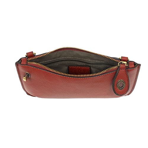 Image of Joy Susan Womens Vegan Leather Mini Crossbody Wristlet Clutch - New Garnet