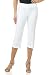 Rekucci Women's Ease In To Comfort Fit Capri with Button Detail (8,White)