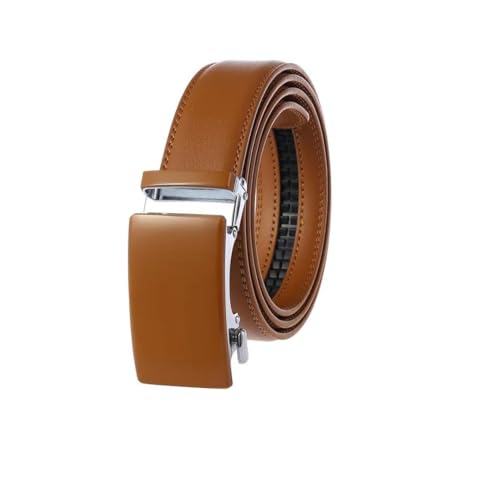 Men's 3.5Cm Casual Business Automatic Buckle Belt Black Red Brown Leather Belt2