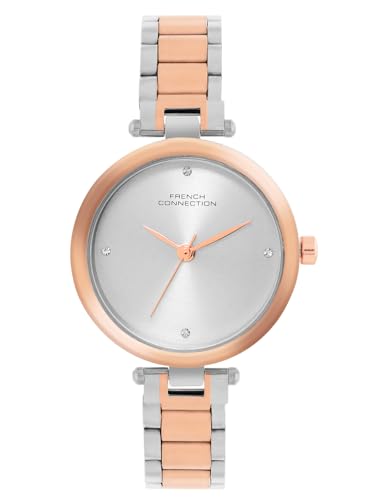 French Connection Analog Silver Dial Womens Watch-FCN0104RTM (B0D8L6PJH8) Amazon Price History, Amazon Price Tracker