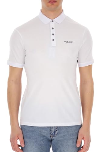 Armani Exchange Men's Short Sleeve Milano/New York Logo Jersey Polo Shirt3