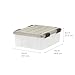 IRIS USA 27 Qt Storage Bins with Gasket Seal Lid, 3 Pack - BPA-Free, Heavy Duty Moving Containers Tight Latch, Weather Proof Tote, WEATHERPRO - Clear/Chrome