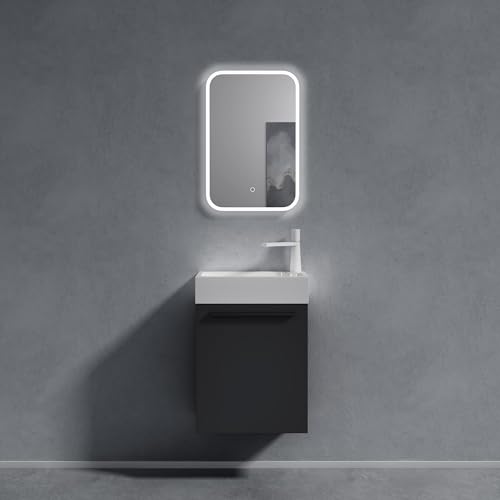 doporro Badezimmer-Set Waschplatz Badmöbel-Set Gäste WC Waschbecken Waschtisch mit...