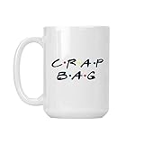 Crap Bag - White Ceramic Large 15 oz Coffee Mug Cup