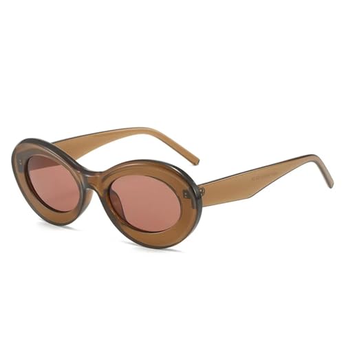 Lunettes de soleil ovales tendance violettes avec protection UV400 pour femme