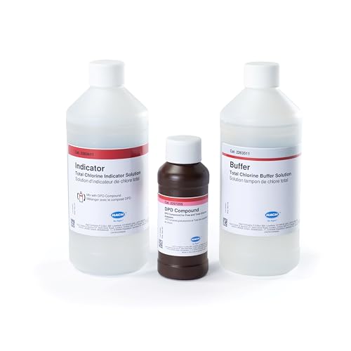 Hach Total Chlorine Reagent Set for CL17/CL17sc Analyzers, DPD Method, 450 Tests, 0.03-10.00 mg/L Range, 2557000