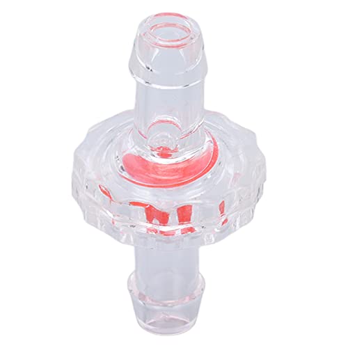 Kunststoff-Rückschlagventil, 10 Stück Anti-Rückfluss-Rückschlagventil Einweg-PP-Kunststoff-Rückschlagmembran-Widerhaken für Lufteinlass-Zufuhrschlauch, Pumpen und Zubehör(5mm transparent)