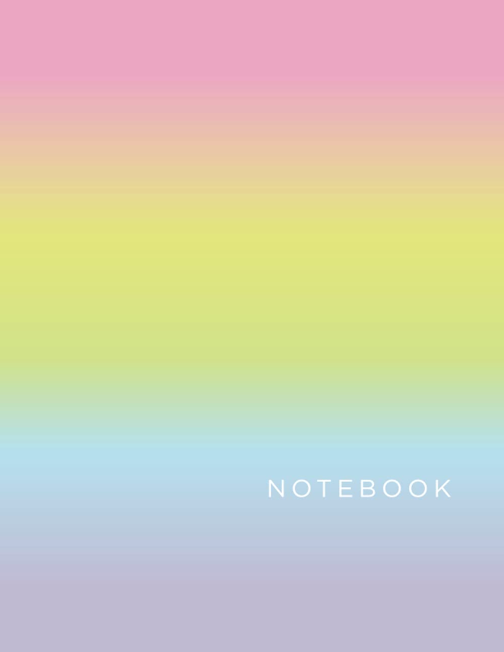 Notebook: Rainbow Print Composition Notebook - Lined 100 Pages - Large 8.5 x 11 Paperback: Composition notebook perfect for writing notes and jotting down thoughts