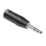 . Este adaptador se puede utilizar para convertir una interfaz de audio de 6.35 mm a una salida macho XLR de 3 pines.