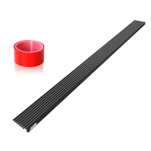 LIEKUMM Rampe de seuil de porte en PVC - Hauteur : 1,5 cm - Charge maximale : 1000 kg - Pour fauteuil roulant électrique - Pour l'intérieur et l'extérieur - Noir