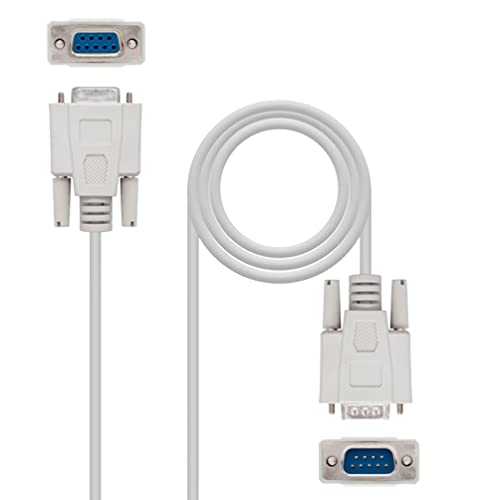 Digital Square Cable Puerto Serie RS232 1,8m 9pin, Adaptador DB9/Macho a DB9/Hembra (1,8M, RS232 Macho-Hembra)
